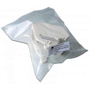 DIN-rail mounting frame for 45x45 inserts and power modules, white
